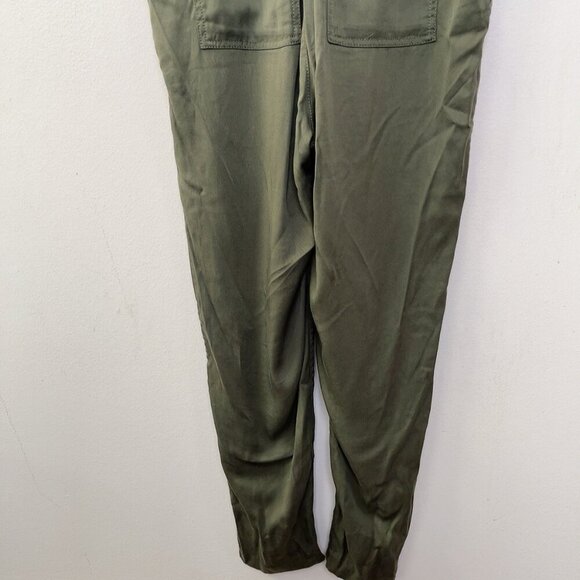 Gap Womens 6 Short Sleeve Khaki Green Romper Utility Jumpsuit - Picture 13 of 15